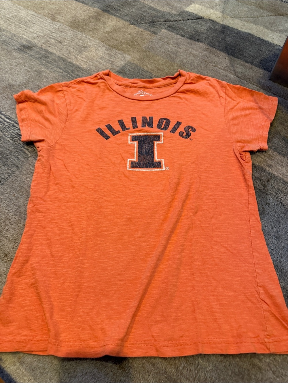 Orange Illinois Short Sleeve Tee with 'I' Logo
